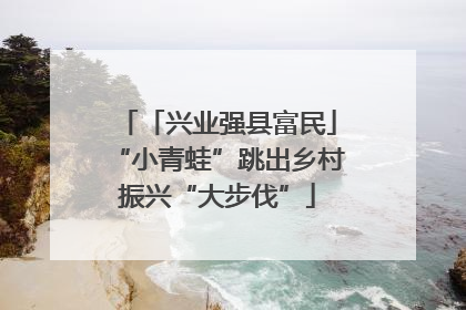 「兴业强县富民」“小青蛙”跳出乡村振兴“大步伐”
