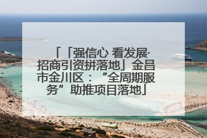 「强信心 看发展·招商引资拼落地」金昌市金川区：“全周期服务”助推项目落地