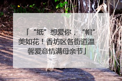 “纸”想爱你，“帽”美如花！香坊区各街道温馨爱意情满母亲节