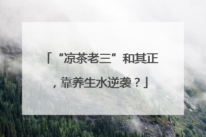 “凉茶老三”和其正，靠养生水逆袭？