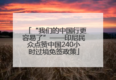 “我们的中国行更容易了”——印尼民众点赞中国240小时过境免签政策