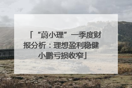 “蔚小理”一季度财报分析：理想盈利稳健 小鹏亏损收窄