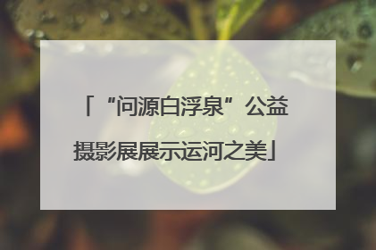 “问源白浮泉”公益摄影展展示运河之美