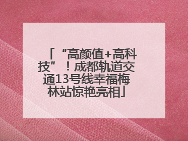 “高颜值+高科技”！成都轨道交通13号线幸福梅林站惊艳亮相