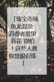 珠宝市场鱼龙混杂 消费者雾里看花 别怕！这些人教你慧眼识珠