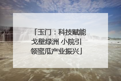 玉门：科技赋能戈壁绿洲 小院引领蜜瓜产业振兴