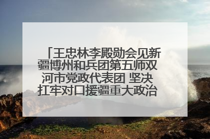 王忠林李殿勋会见新疆博州和兵团第五师双河市党政代表团 坚决扛牢对口援疆重大政治责任 推动双方实现优势互补务实合作