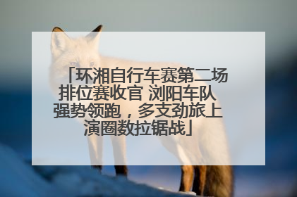 环湘自行车赛第二场排位赛收官 浏阳车队强势领跑，多支劲旅上演圈数拉锯战