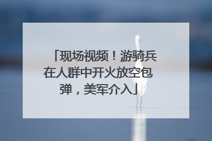 现场视频！游骑兵在人群中开火放空包弹，美军介入