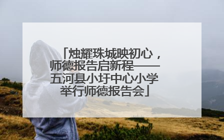 烛耀珠城映初心，师德报告启新程——五河县小圩中心小学举行师德报告会