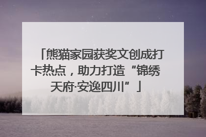 熊猫家园获奖文创成打卡热点，助力打造“锦绣天府·安逸四川”