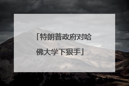 特朗普政府对哈佛大学下狠手