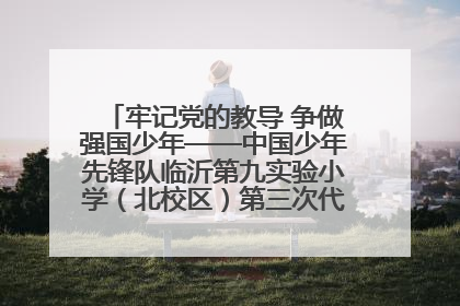 牢记党的教导 争做强国少年——中国少年先锋队临沂第九实验小学（北校区）第三次代表大会胜利召开