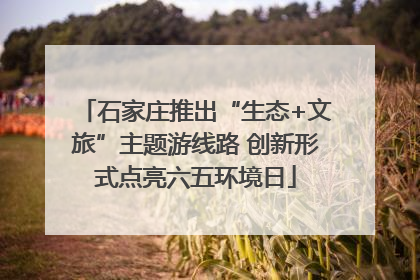 石家庄推出“生态+文旅”主题游线路 创新形式点亮六五环境日