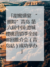 甜蜜盛宴 “圈粉”青岛 第六届中国·澄城樱桃营销季全国巡回推介会（青岛站）成功举办