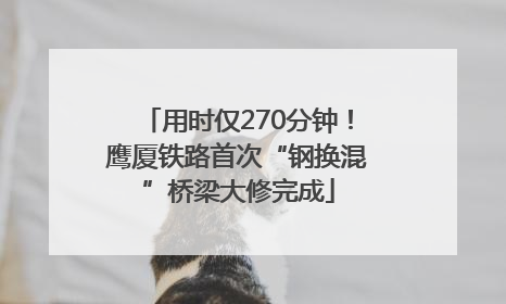 用时仅270分钟！鹰厦铁路首次“钢换混”桥梁大修完成