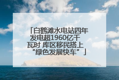 白鹤滩水电站四年发电超1960亿千瓦时 库区移民搭上“绿色发展快车”