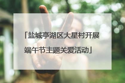 盐城亭湖区大星村开展端午节主题关爱活动