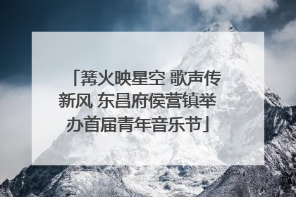 篝火映星空 歌声传新风 东昌府侯营镇举办首届青年音乐节