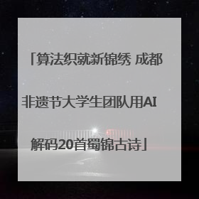 算法织就新锦绣 成都非遗节大学生团队用AI解码20首蜀锦古诗