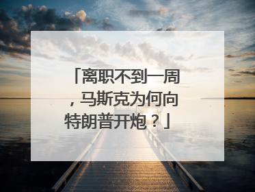 离职不到一周，马斯克为何向特朗普开炮？