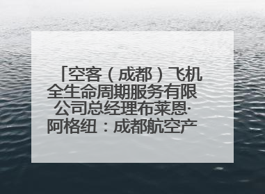 空客（成都）飞机全生命周期服务有限公司总经理布莱恩·阿格纽：成都航空产业生态完备，营商环境优势显著