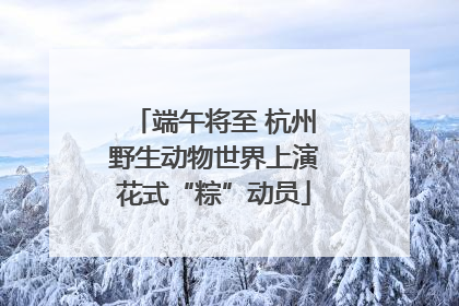 端午将至 杭州野生动物世界上演花式“粽”动员