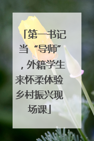 第一书记当“导师”，外籍学生来怀柔体验乡村振兴现场课