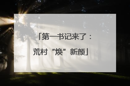 第一书记来了：荒村“焕”新颜