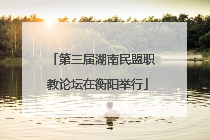 第三届湖南民盟职教论坛在衡阳举行