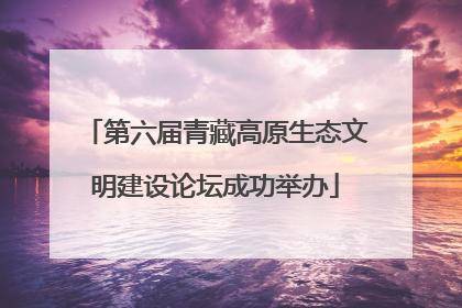 第六届青藏高原生态文明建设论坛成功举办
