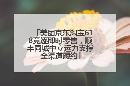 美团京东淘宝618竞逐即时零售，顺丰同城中立运力支撑全渠道履约