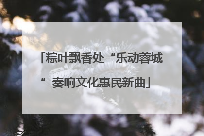 粽叶飘香处“乐动蓉城”奏响文化惠民新曲