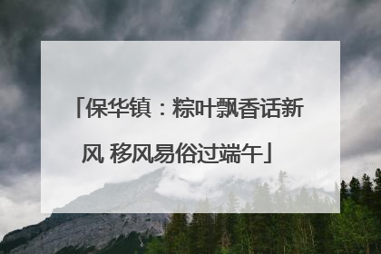 保华镇：粽叶飘香话新风 移风易俗过端午