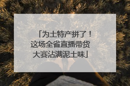 为土特产拼了！这场全省直播带货大赛沾满泥土味