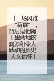 一场风雅“荷展”，背后是相隔千里两地的渊源和令人感动的历史人文情怀