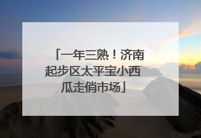 一年三熟！济南起步区太平宝小西瓜走俏市场