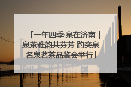 一年四季·泉在济南｜泉茶雅韵共芬芳 趵突泉名泉茗茶品鉴会举行