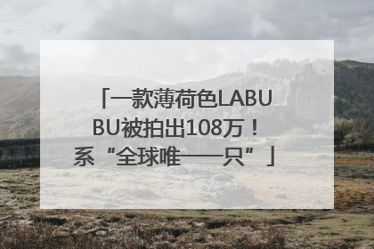 一款薄荷色LABUBU被拍出108万！系“全球唯一一只”