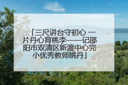三尺讲台守初心 一片丹心育桃李——记邵阳市双清区新渡中心完小优秀教师姚丹