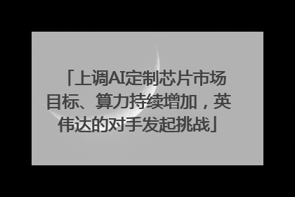 上调AI定制芯片市场目标、算力持续增加，英伟达的对手发起挑战
