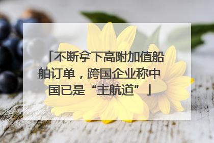 不断拿下高附加值船舶订单，跨国企业称中国已是“主航道”