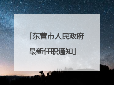 东营市人民政府最新任职通知