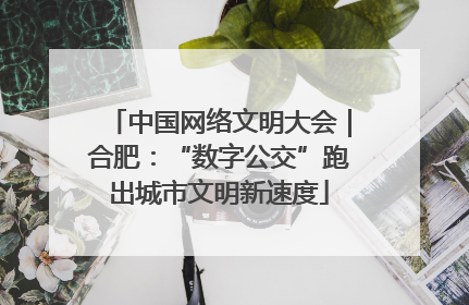中国网络文明大会｜合肥：“数字公交”跑出城市文明新速度