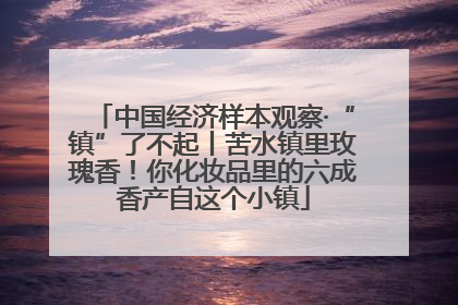 中国经济样本观察·“镇”了不起丨苦水镇里玫瑰香！你化妆品里的六成香产自这个小镇