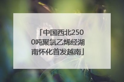 中国西北2500吨聚氯乙烯经湖南怀化首发越南