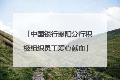 中国银行襄阳分行积极组织员工爱心献血