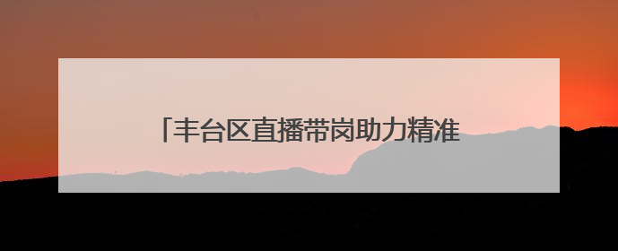 丰台区直播带岗助力精准就业 零距离解锁京东MALL200余热门岗位