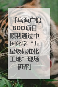 乌海广锦BDO项目顺利通过中国化学“五星级标准化工地”现场初评
