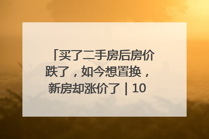 买了二手房后房价跌了，如今想置换，新房却涨价了｜100个买房故事